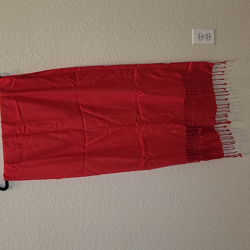 Red Viscose Scarf